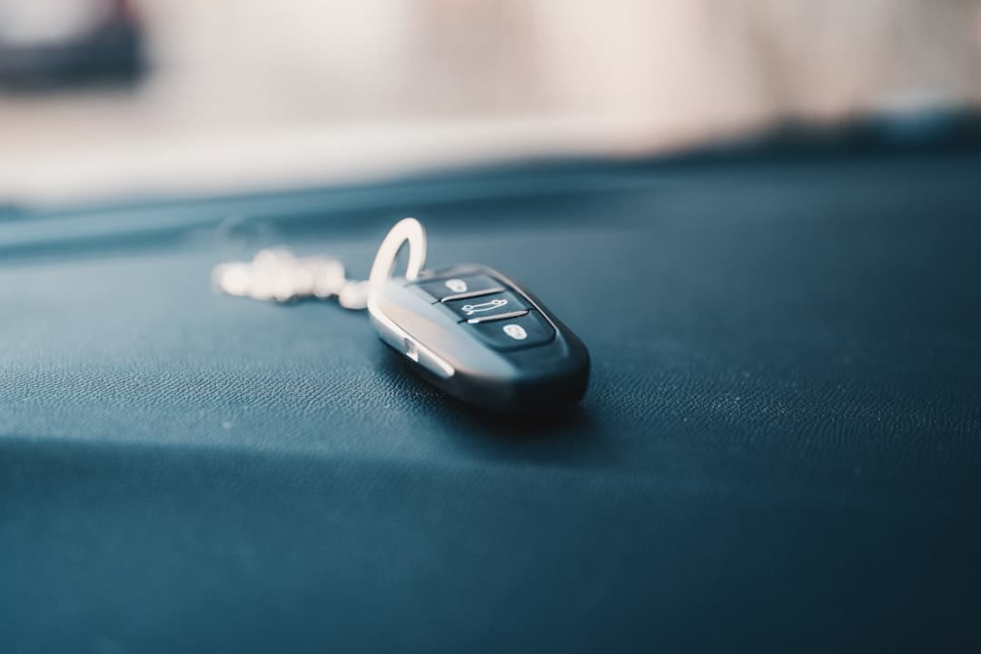 Rental car keys and contract