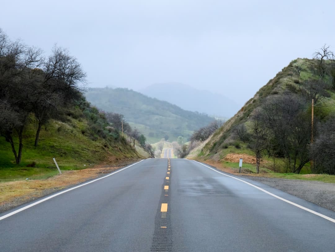 Highway with multiple lanes